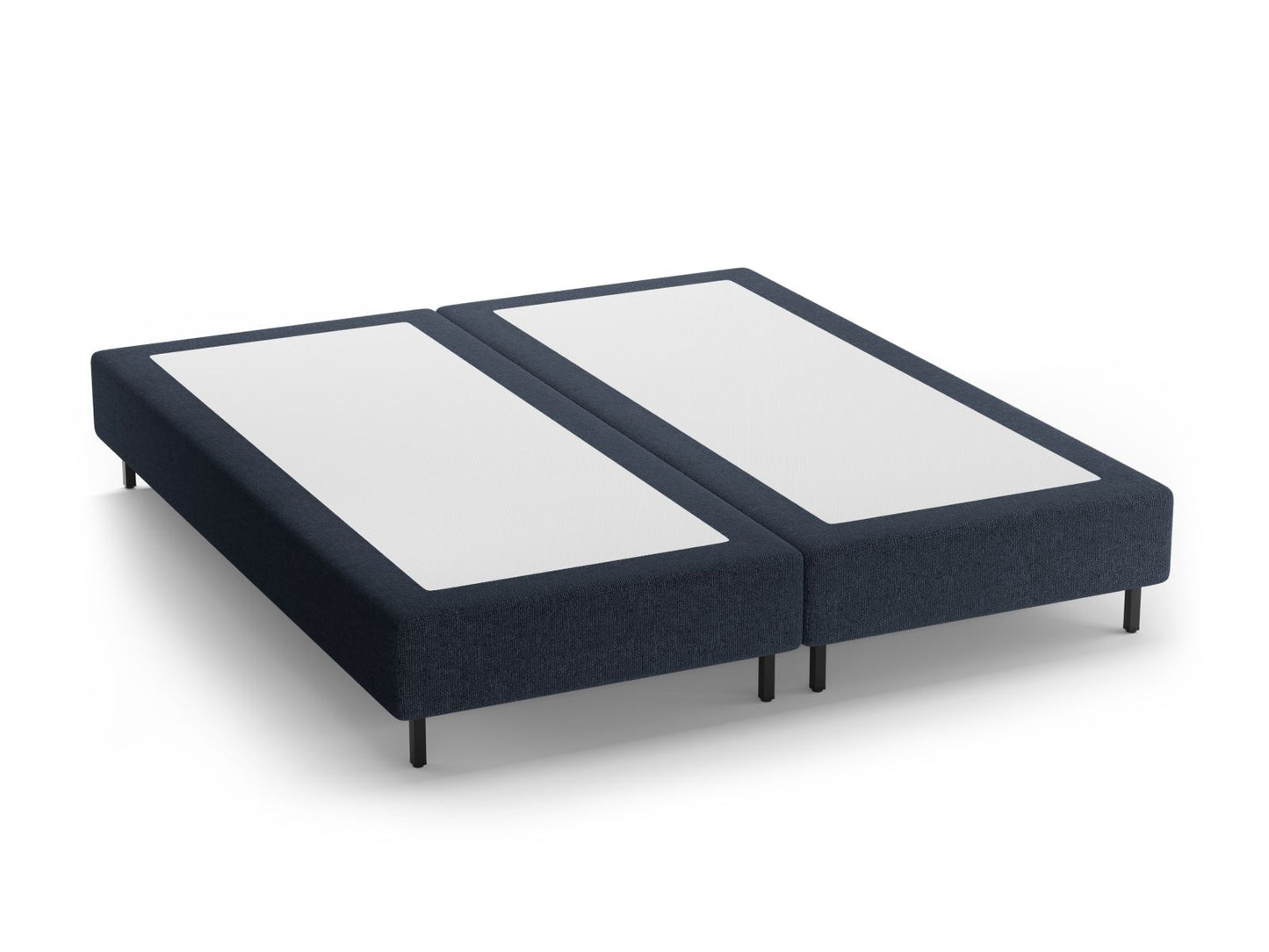 Whale — Bed Base Navy Blue (Eden 16 Deep Blue) Black Metal