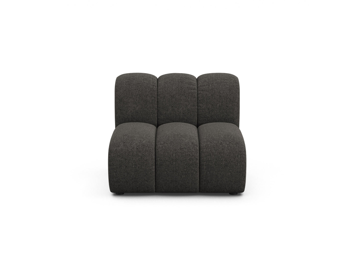 Lupine — Modular Sofa Dark Grey (Eden 20 Graphite) Black Plastic