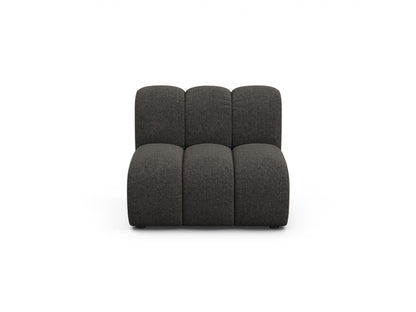 Lupine — Modular Sofa Dark Grey (Eden 20 Graphite) Black Plastic