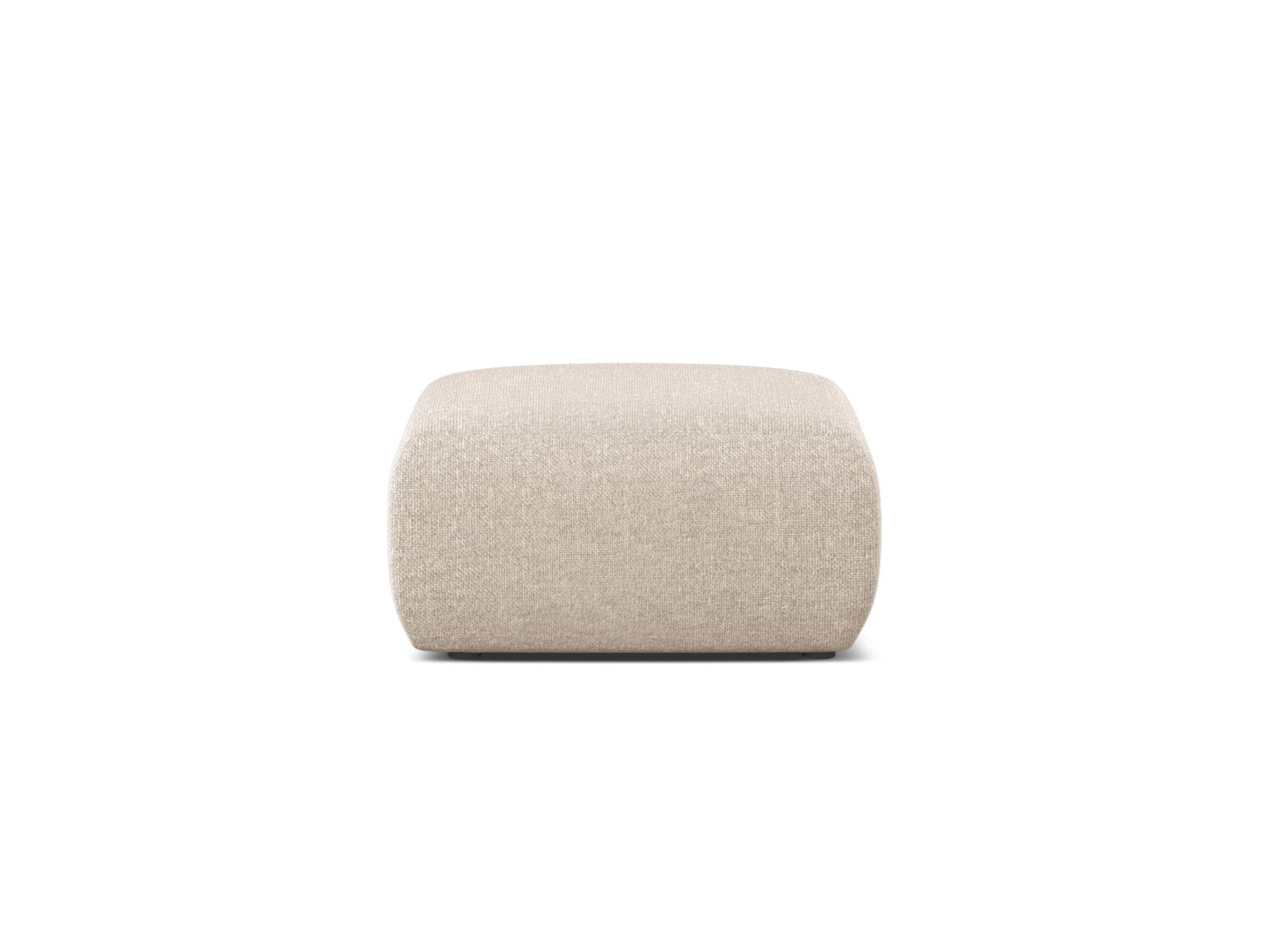 Molino — Pouf Light Beige (Eden 2 Pearl) Black Plastic