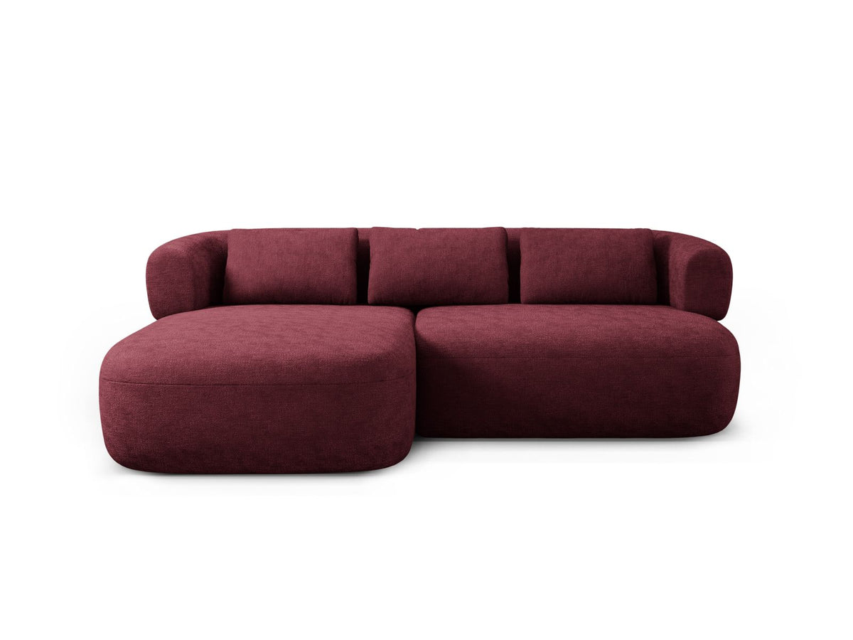 Jenny — Corner Sofa Cherrywood (Perfect Harmony 59) Black Plastic Left