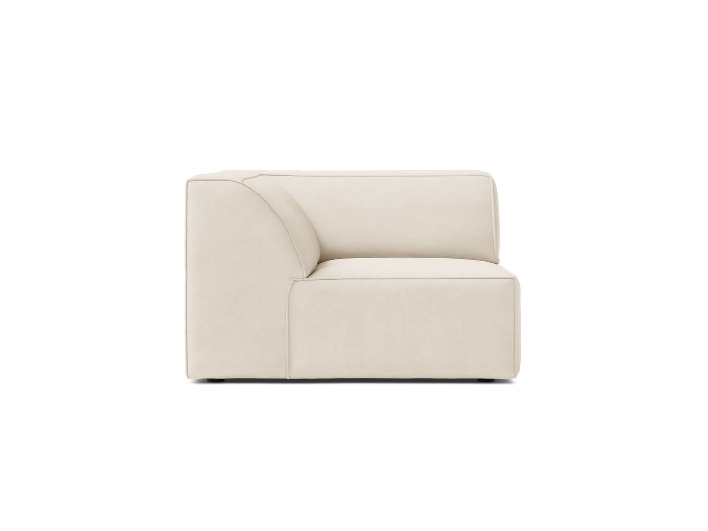 Jodie — Modular Sofa Light Beige (Bluvel 22) Black Plastic