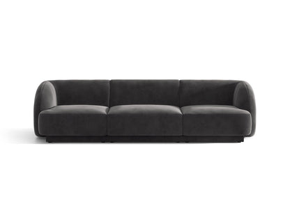 Miley — Sofa Grey (Bluvel 14) Black Plastic