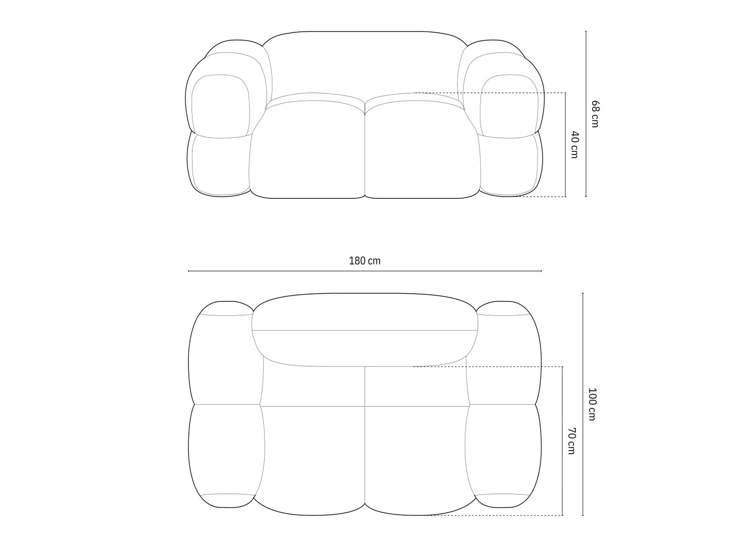 Loretto — Sofa (180x100x68 cm)