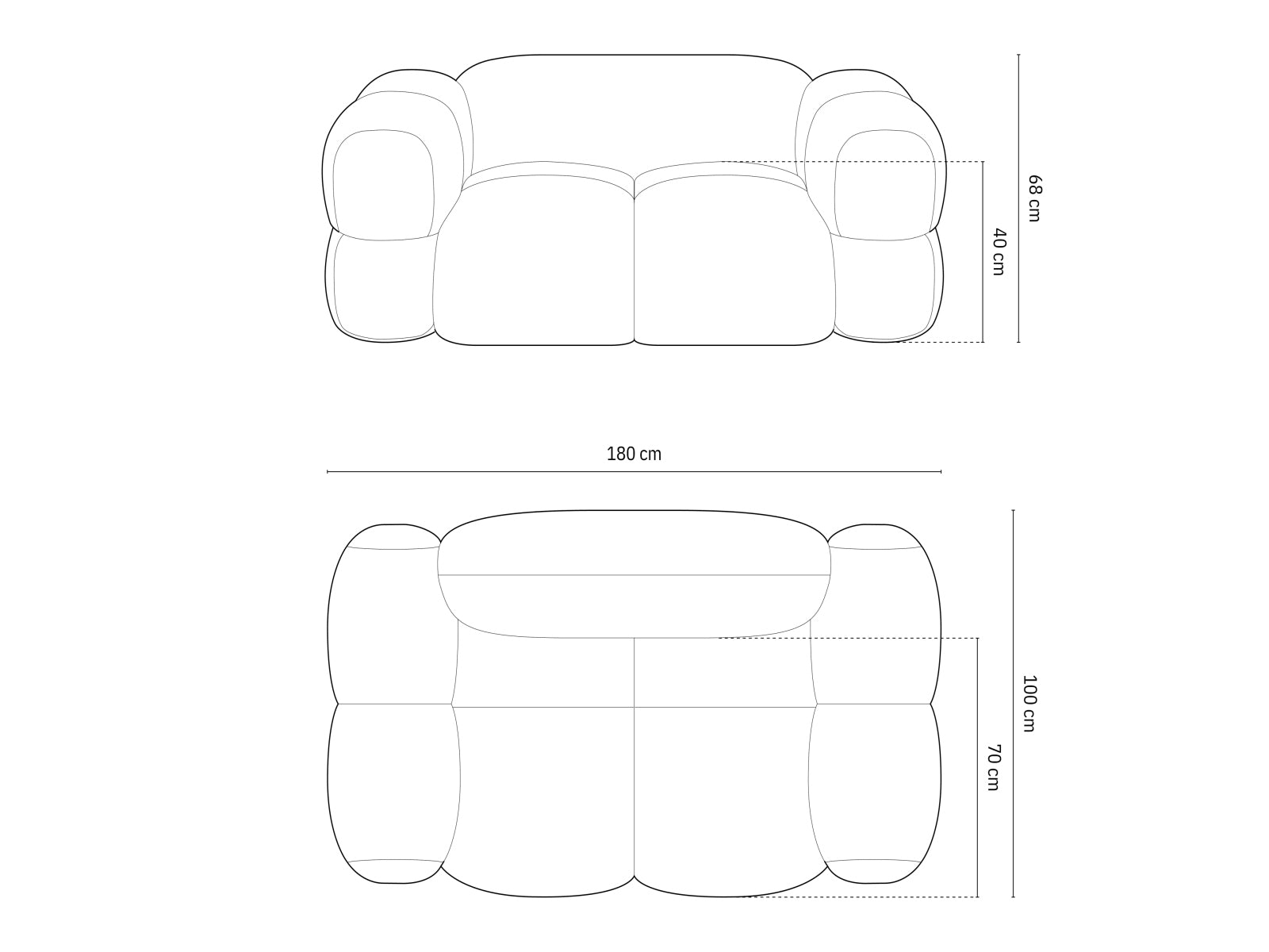 Loretto — Sofa (180x100x68 cm)