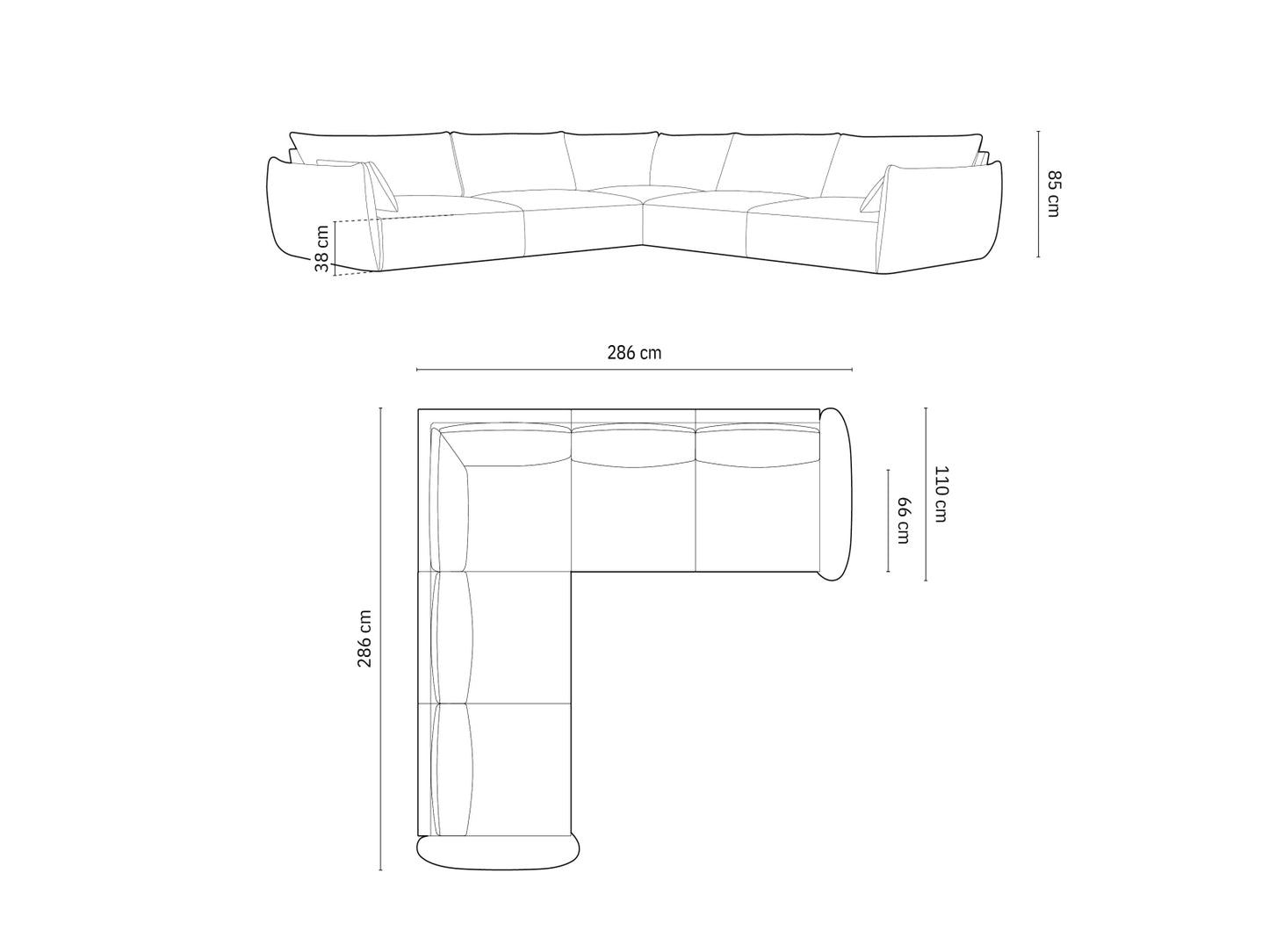 Matera — Corner Sofa (286x286x85 cm)