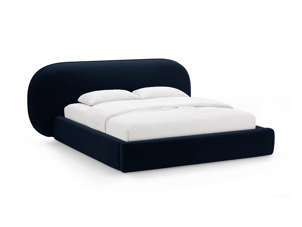 Ovalo — Bed Royal Blue (Magic Velvet 2204) Black Plastic