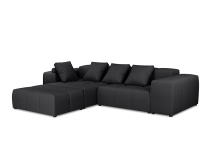 Rome — Corner Sofa Black (BABEL BLACK) Black Plastic Left