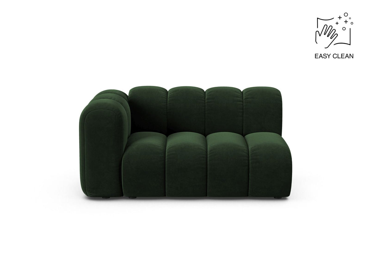 Lupine — Modular Sofa Bottle Green (Venus 2940) Black Plastic Left