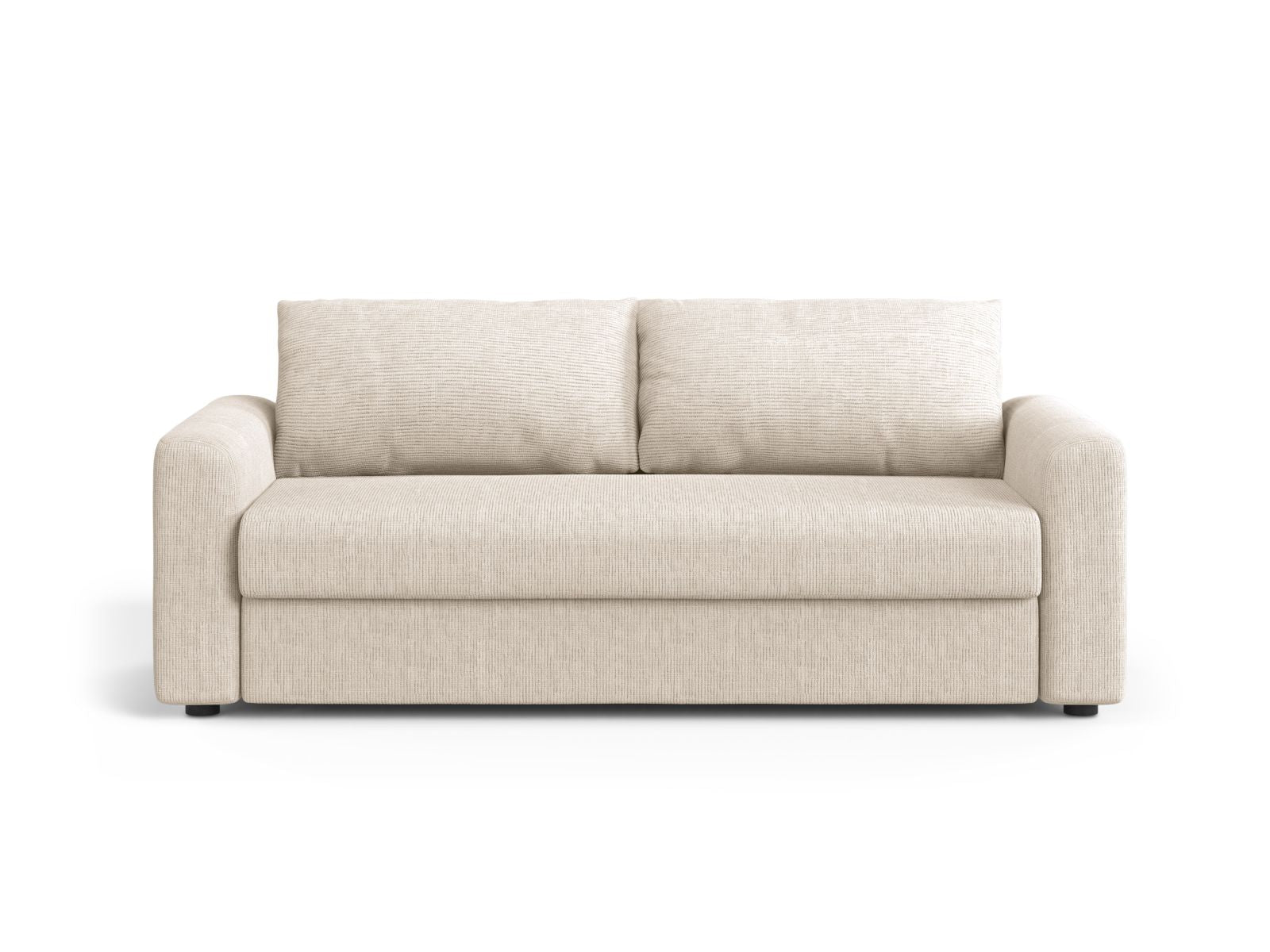 David — Sofa Light Beige (Baltimore Sand) Black Plastic