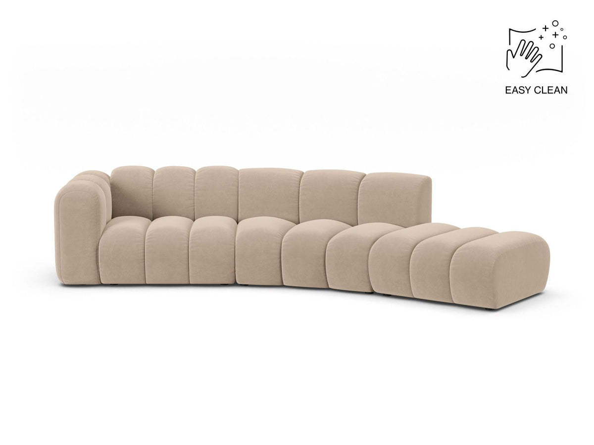 Lupine — Sofa Beige (Venus 2928) Black Plastic Left