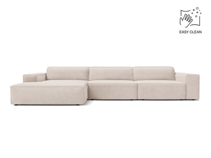 Jodie — Corner Sofa (284x162x77 cm) Light Beige (Venus 2927) Left