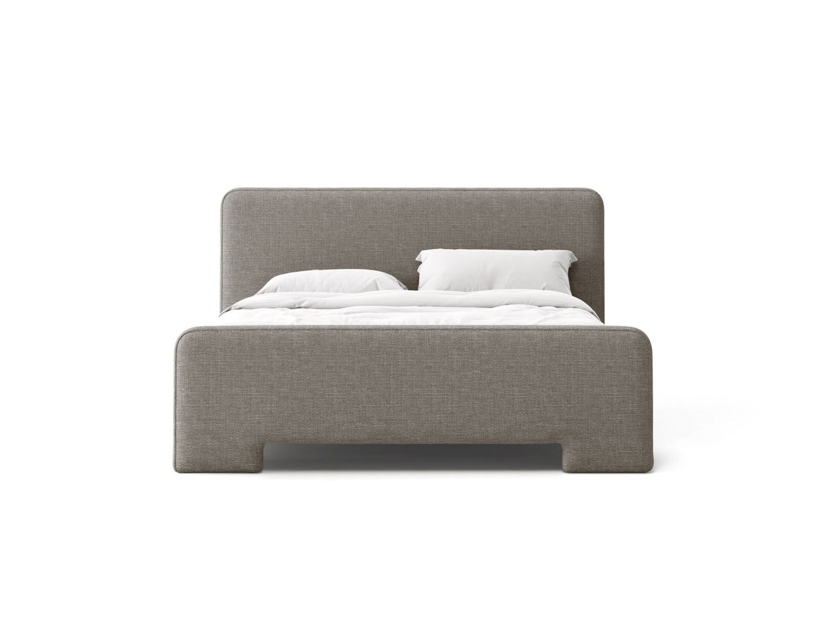 Eda — Bed (191x216x100 cm) Warm grey (Bjorn 34)