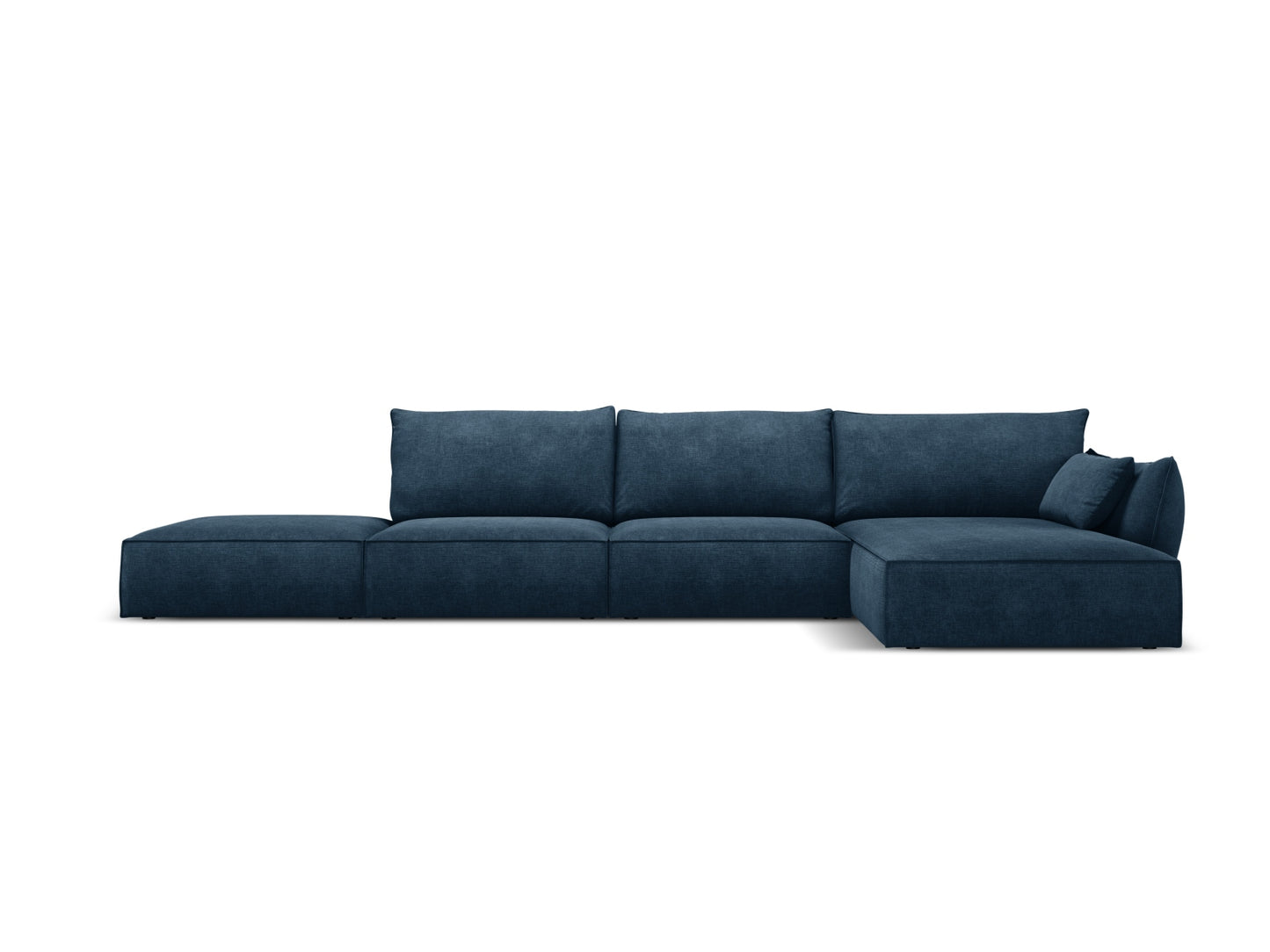 Kaelle — Corner Sofa Royal Blue (Over The Horizon 78) Black Plastic Right