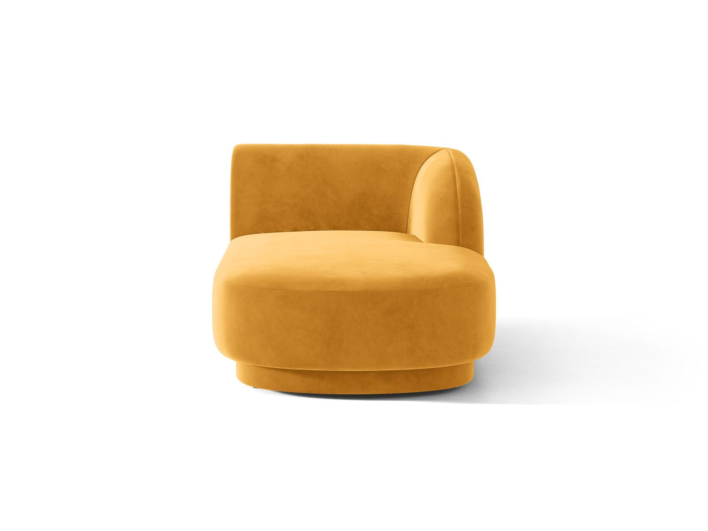 Miley — Chaise Longue Yellow (Venus 2917) Black Plastic Right