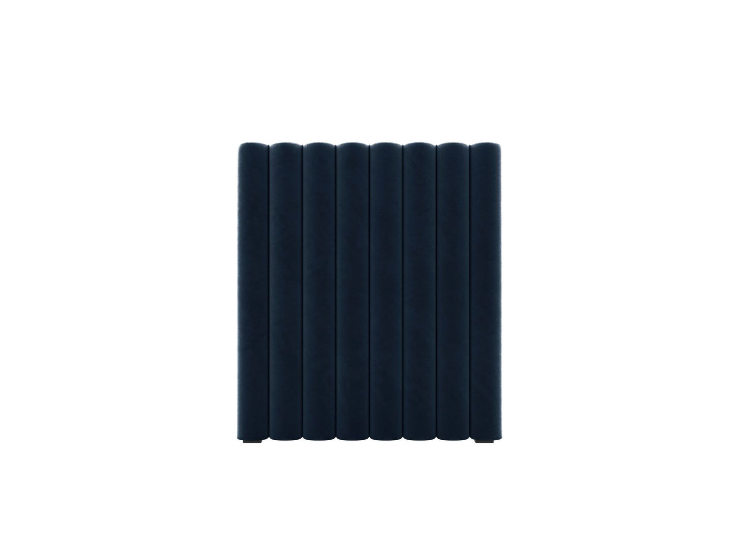 Mistero — Headboard Dark Blue (Paris Deep Blue) Black Plastic