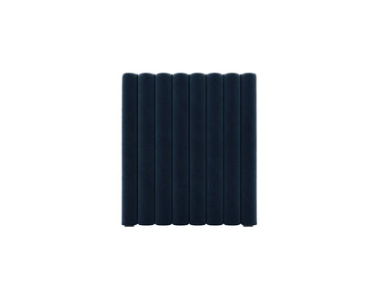 Mistero — Headboard Dark Blue (Paris Deep Blue) Black Plastic