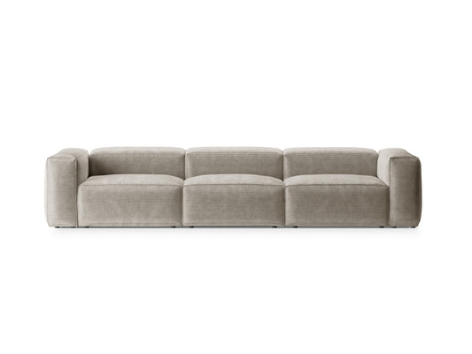 Bergamo — Sofa Ivory (Perla 15) Black Plastic
