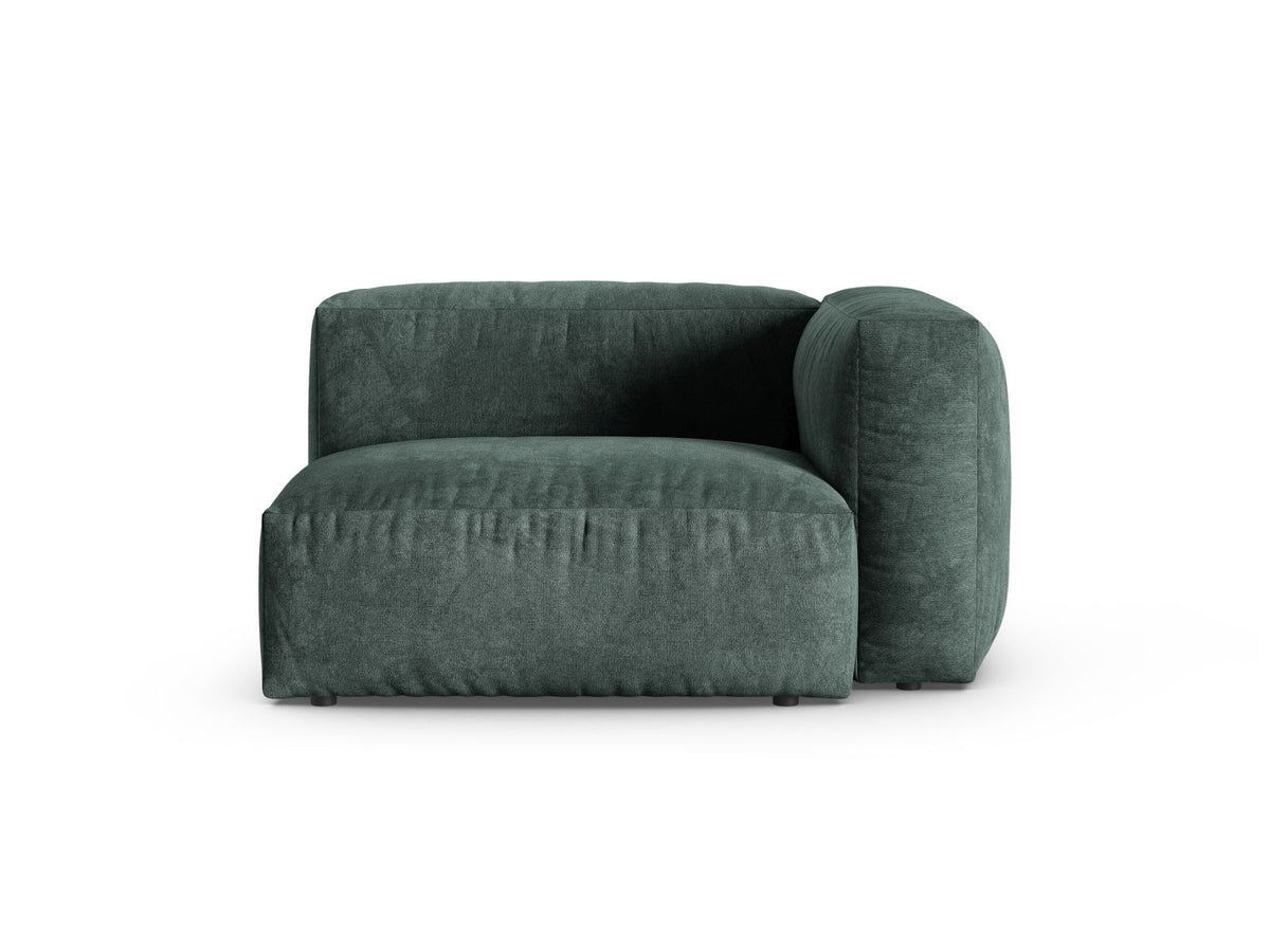 Martina — Modular Sofa Petrol (Vogue 12) Black Plastic Right