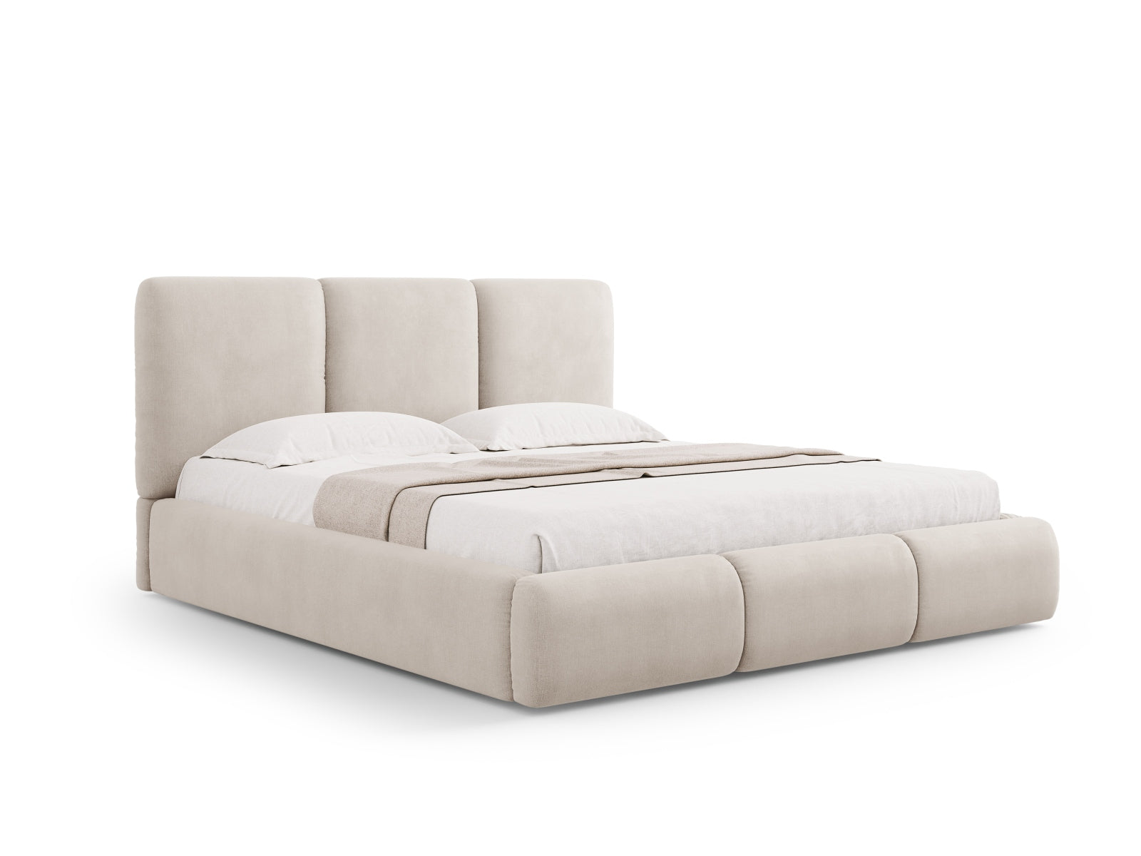 Nicolas — Voodi Beige (Rebel 25) Must plastik