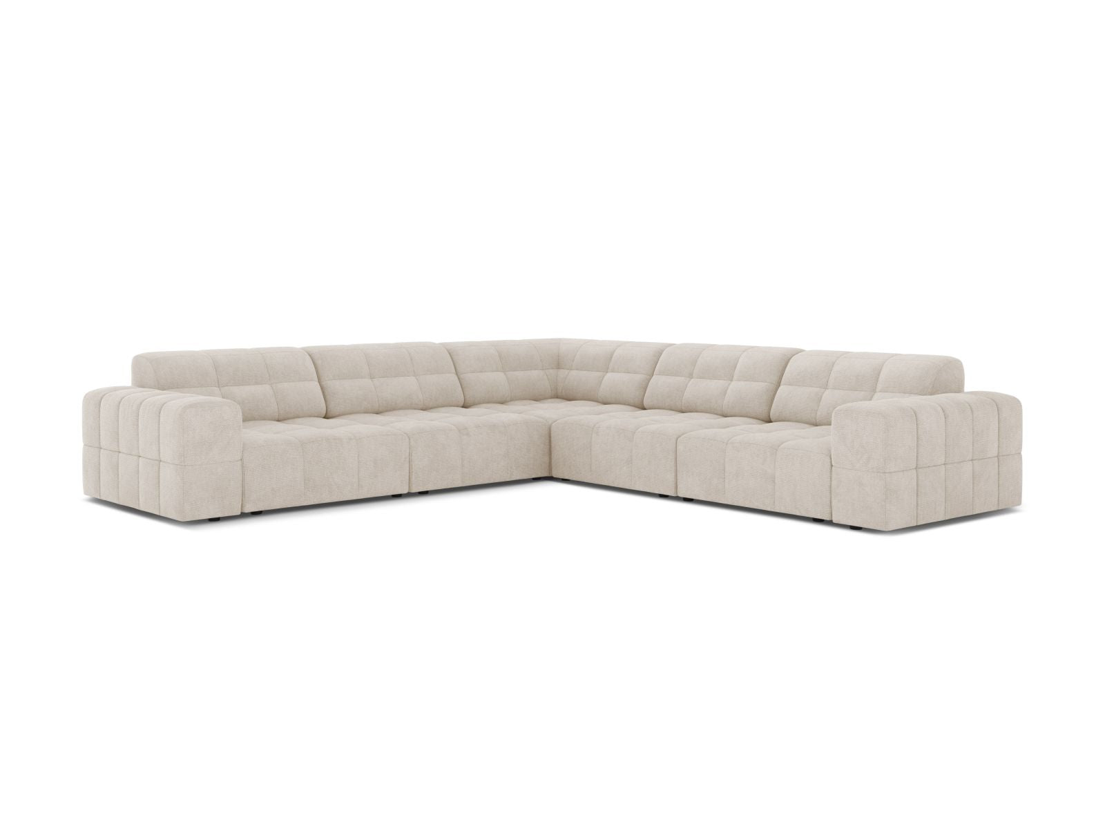 Jennifer — Corner Sofa (285x285x78 cm) Light Beige (Eden 2 Pearl)