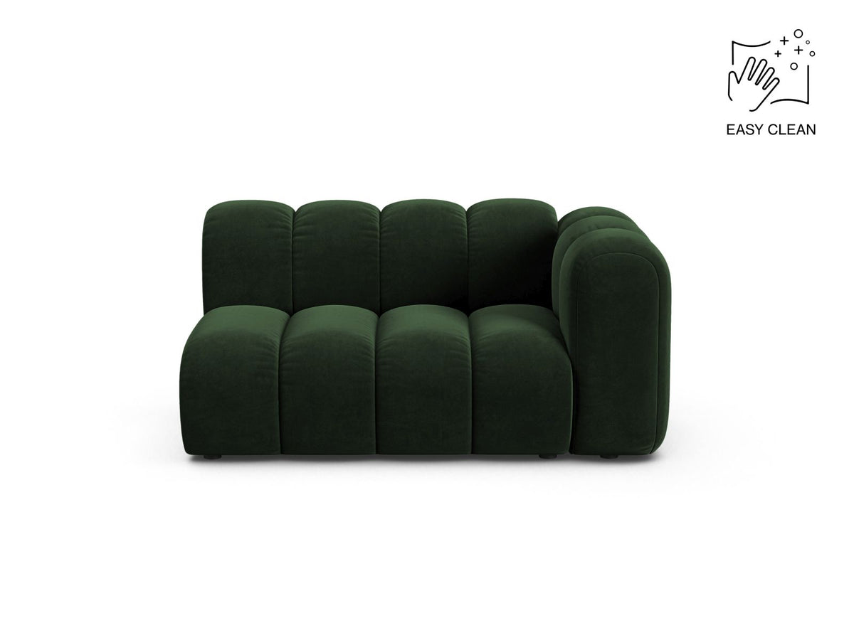 Lupine — Modular Sofa Bottle Green (Venus 2940) Black Plastic Right
