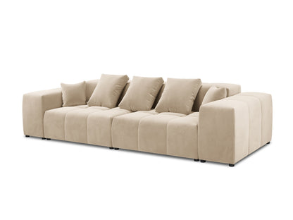 Rome — Sofa Beige (Salvador 1) Black Plastic