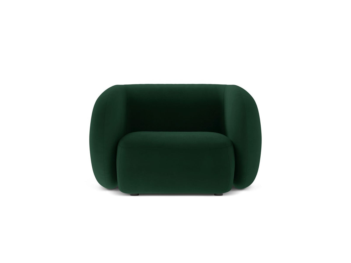 Kate — Armchair Bottle Green (Salvador 7) Black Plastic