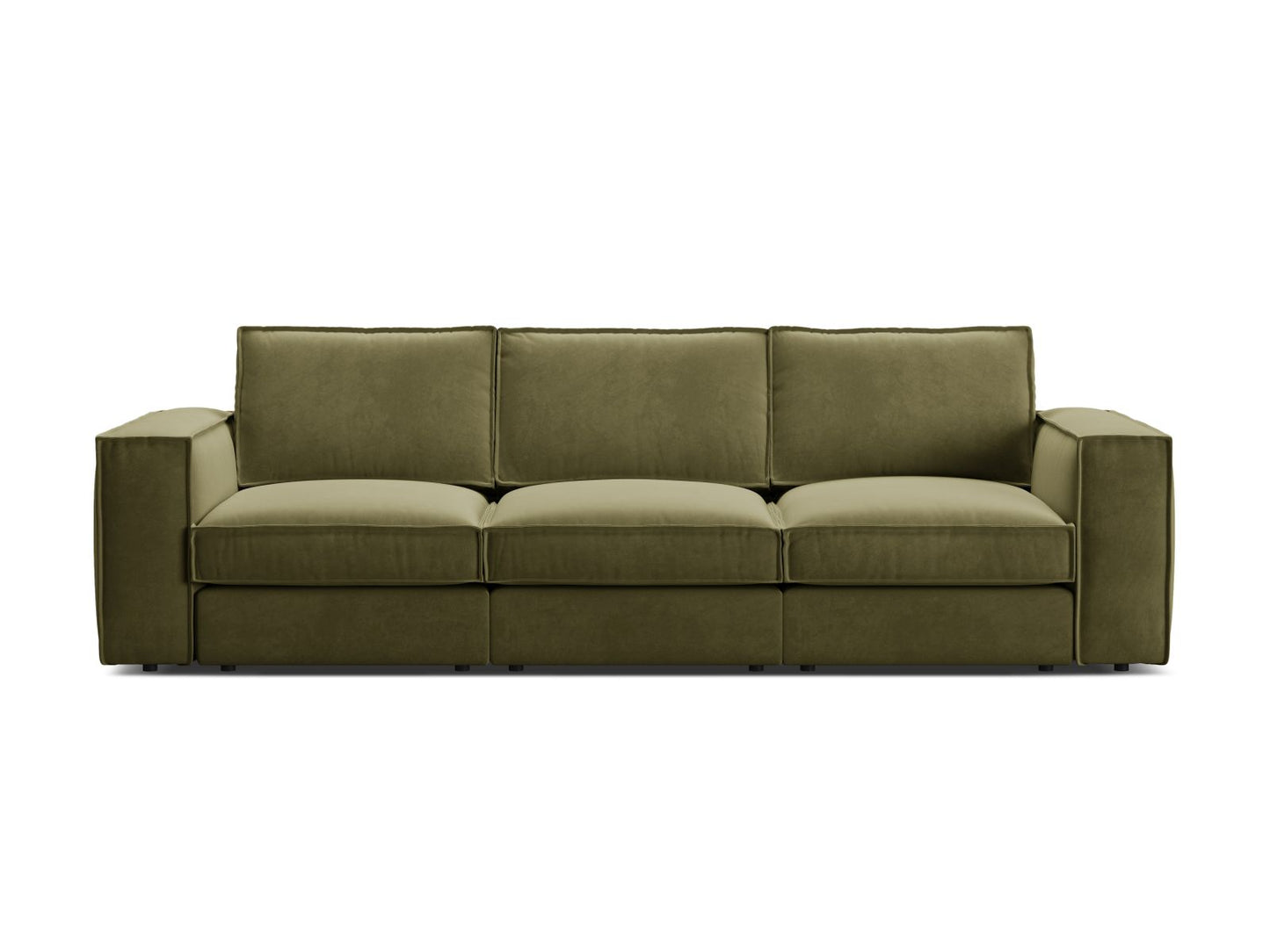 Pola — Sofa Green (Salvador 8) Black Plastic