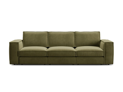 Pola — Sofa Green (Salvador 8) Black Plastic