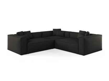 Aveiro — Corner Sofa Anthracite (Eden 21 Black) Black Plastic