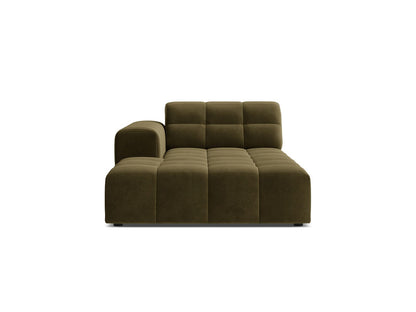 Jennifer — Chaise Longue (108x167x78 cm) Green (Bluvel 77) Left
