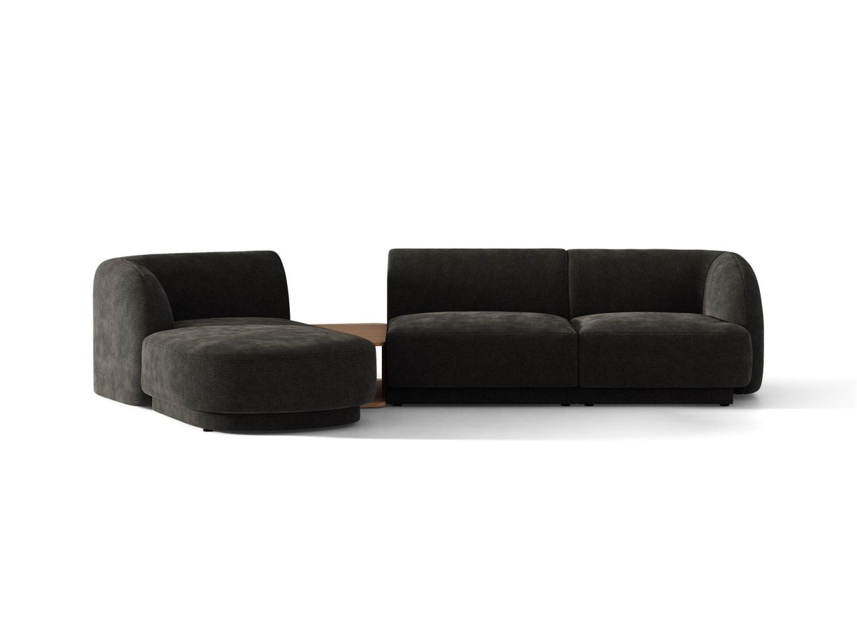 Miley — Sofa Anthracite (Eden 21 Black) Black Plastic Left