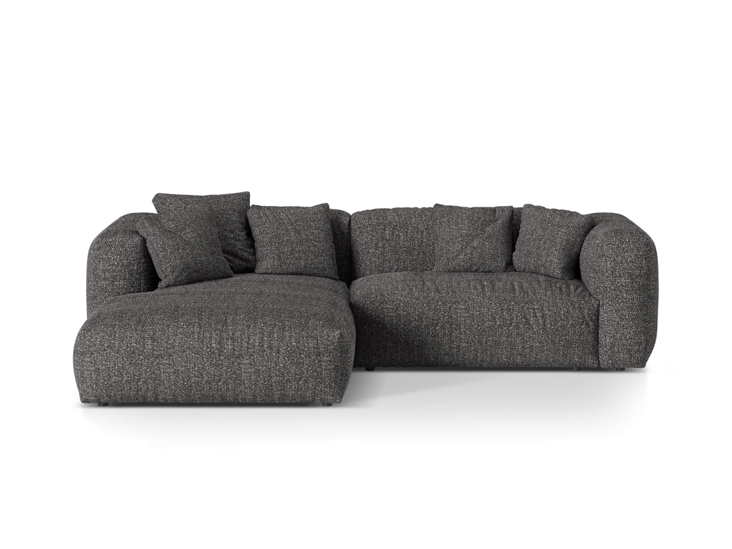 Martina — Corner Sofa Anthracite (Monet Anthracite) Black Plastic Left