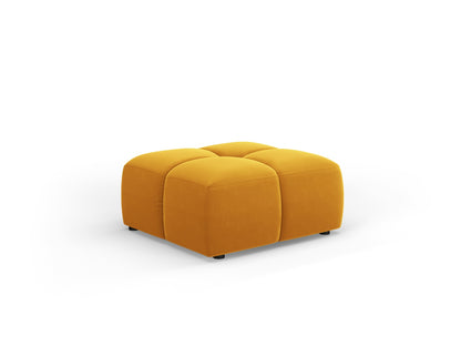 Moritz — Pouf Yellow (Bluvel 68) Black Plastic
