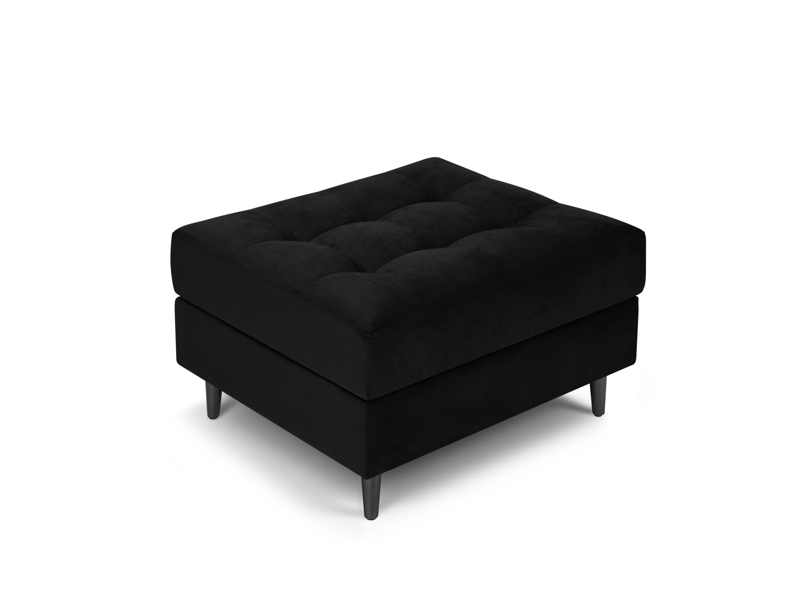 Aspen — Pouf Black (Salvador 19) Must kroomitud metall