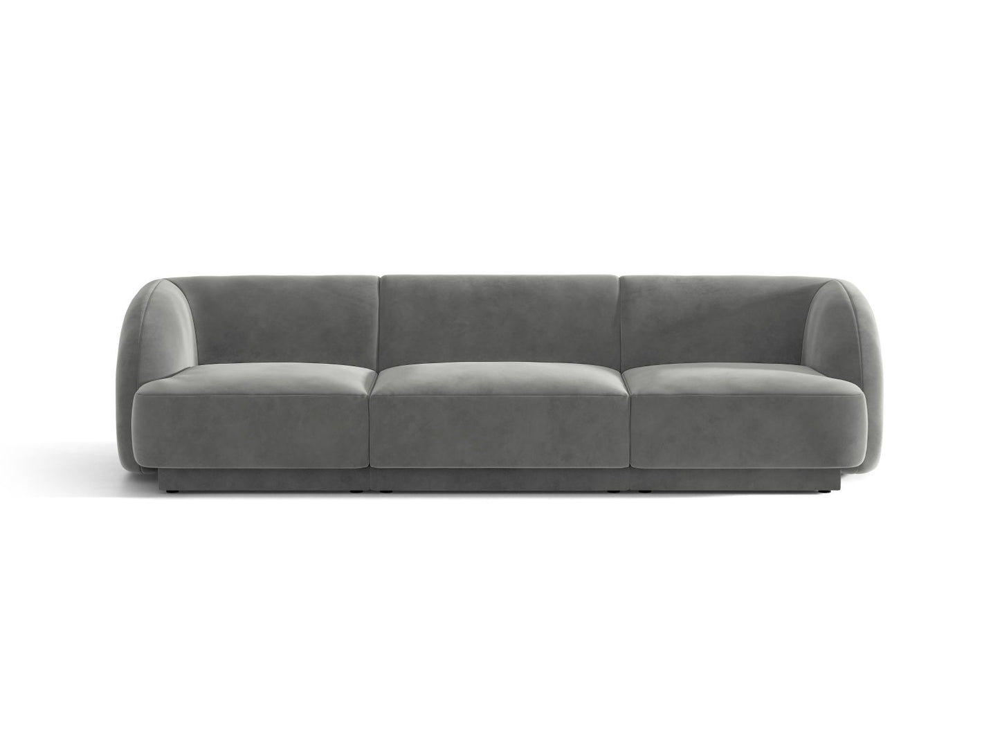 Miley — Sofa Light Grey (Venus 2929) Black Plastic
