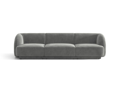 Miley — Sofa Light Grey (Venus 2929) Black Plastic