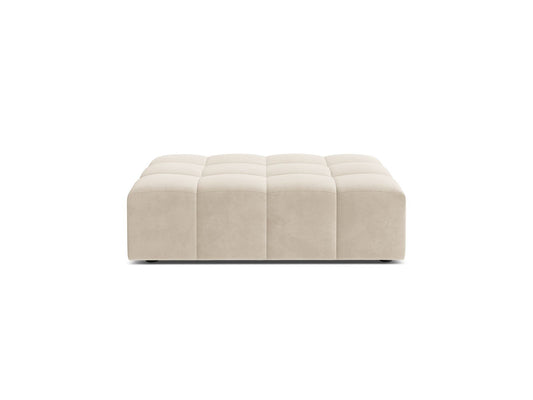 Jennifer — Pouf Light Beige (Bluvel 22) Black Plastic