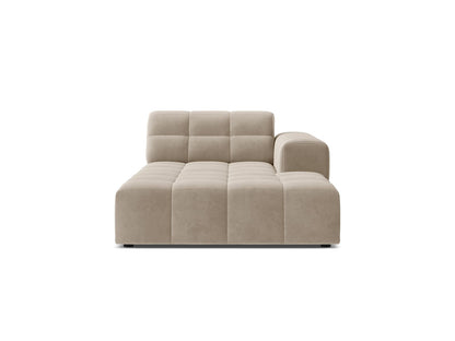 Jennifer — Chaise Longue (108x167x78 cm) Dark Beige (Bluvel 30) Right