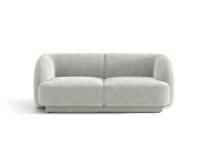Miley — Sofa Silver (Eden 17 Silver) Black Plastic