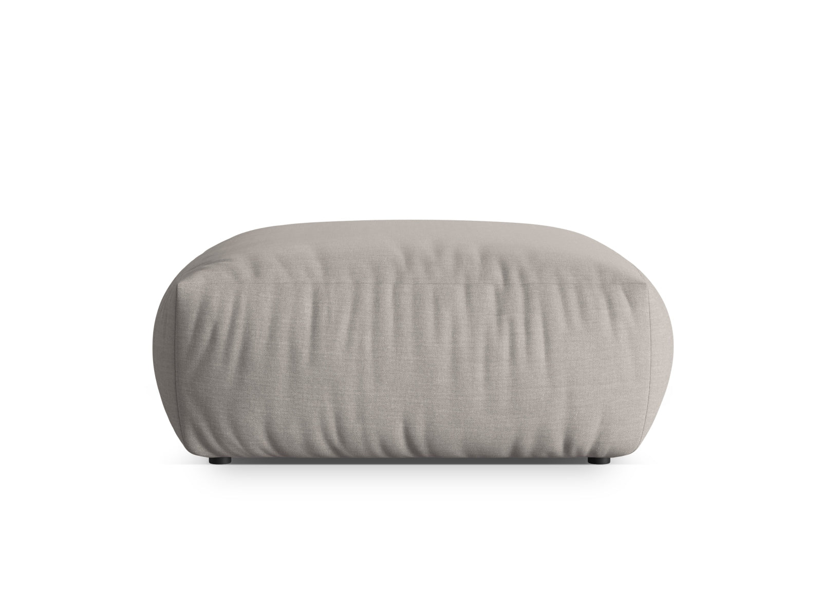 Chris — Pouf Natural (LINS 04) Black Plastic