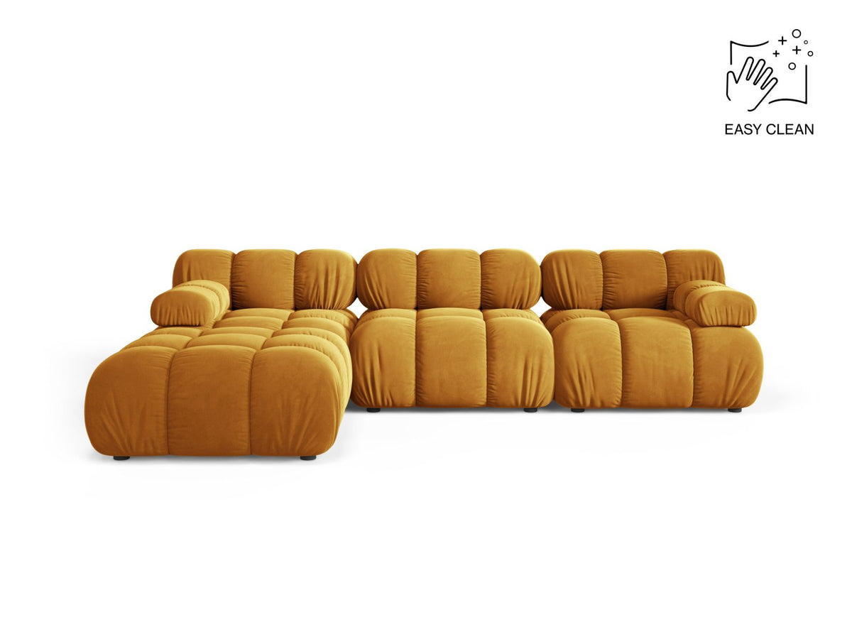 Bellis — Sofa Yellow (Venus 2917) Black Plastic