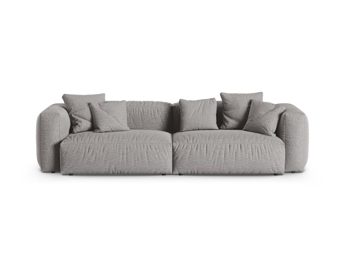 Martina — Sofa Light Grey (Boston Light Grey) Black Plastic