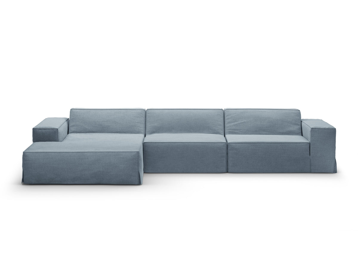 Jodie — Corner Sofa (284x162x77 cm) Muted Blue (LINS 81) Left