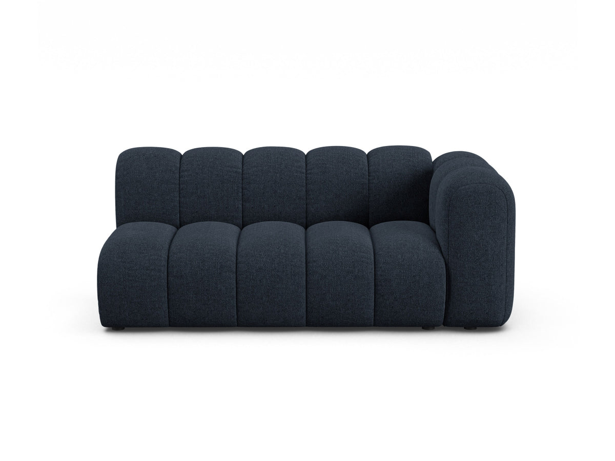 Lupine — Modular Sofa Navy Blue (Eden 16 Deep Blue) Black Plastic Right