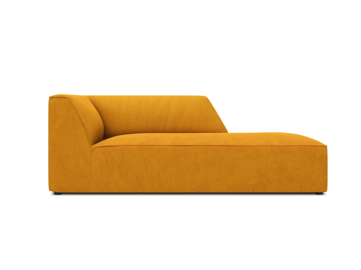 Ruby — Chaise Longue Yellow (Scala Mostaza) Black Plastic Right
