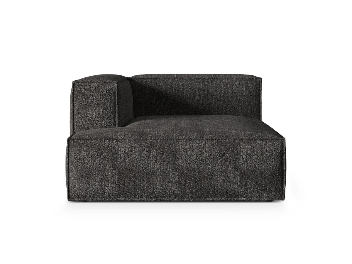 Nuria — Chaise Longue Anthracite (Monet Anthracite) Black Plastic Left