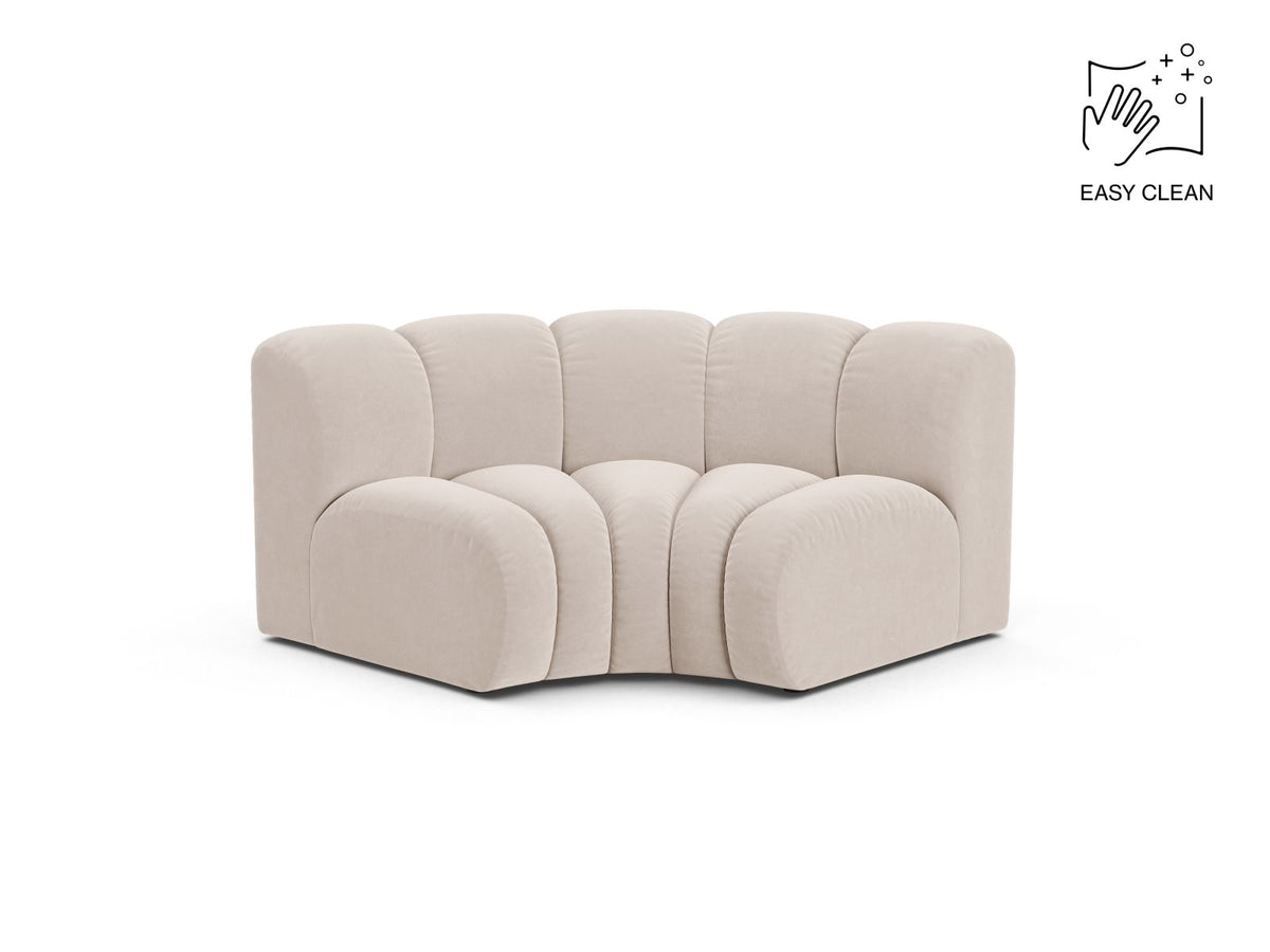 Lupine — Modular Sofa Light Beige (Venus 2927) Black Plastic