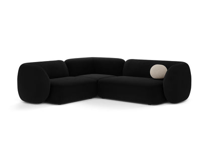 Kate — Corner Sofa Black (Salvador 19) Black Plastic